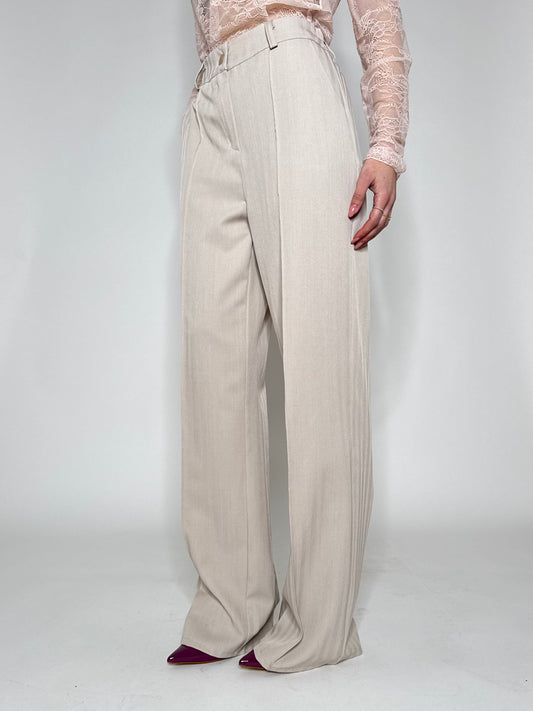 Pantalone morbido taglio elegante Beige
