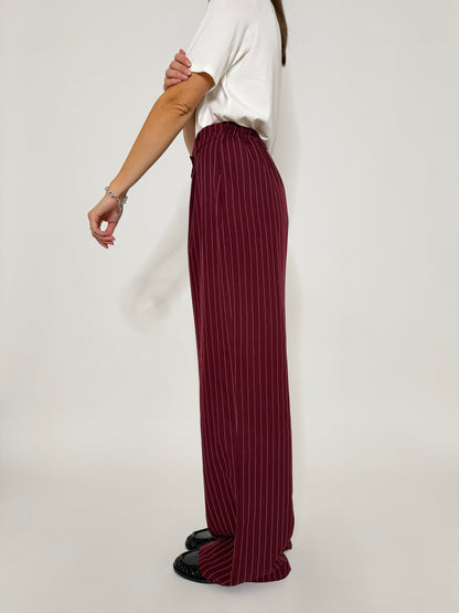 Pantalone taglio sartoriale gessato