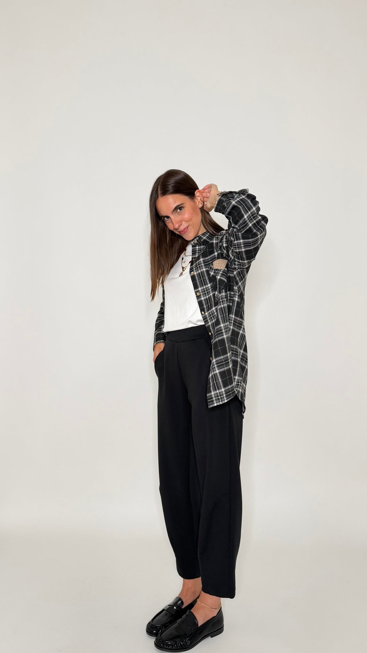 Pantalone ovetto in misto viscosa