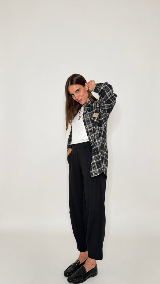 Pantalone ovetto in misto viscosa