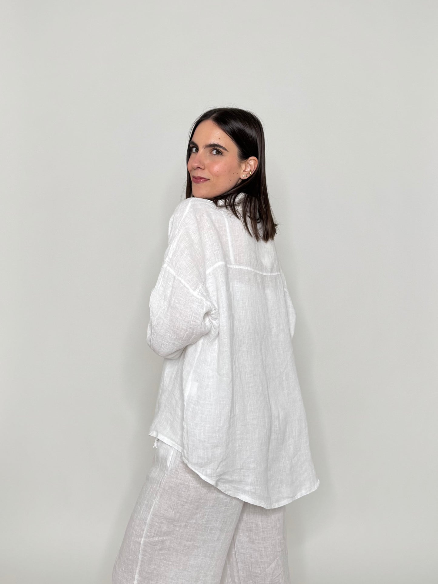 Camicia in lino Deserto Bianco