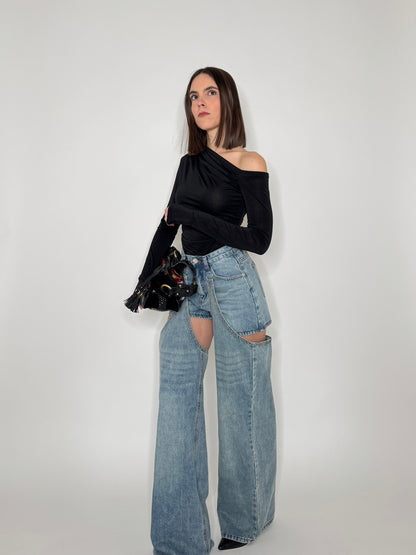 Jeans 2in1 Wide Leg