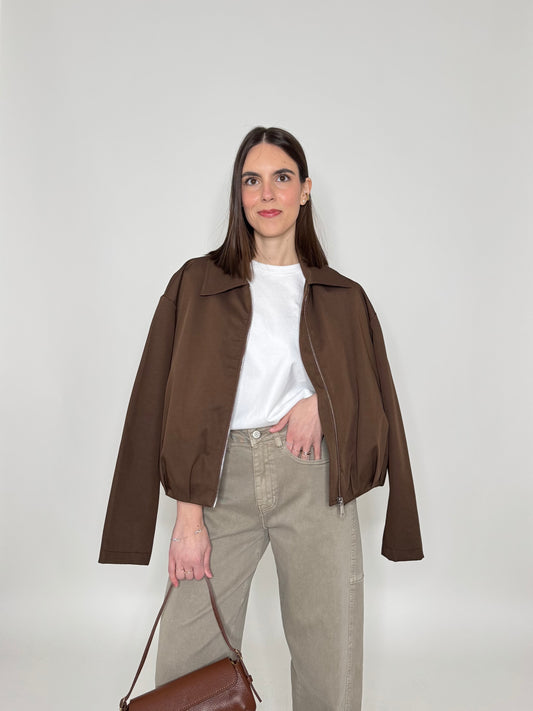 Bomber ballon testa di moro in cotone