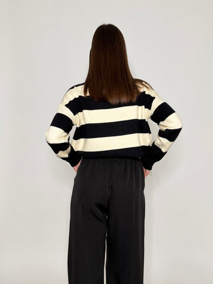 Pantalone taglio sartoriale nero