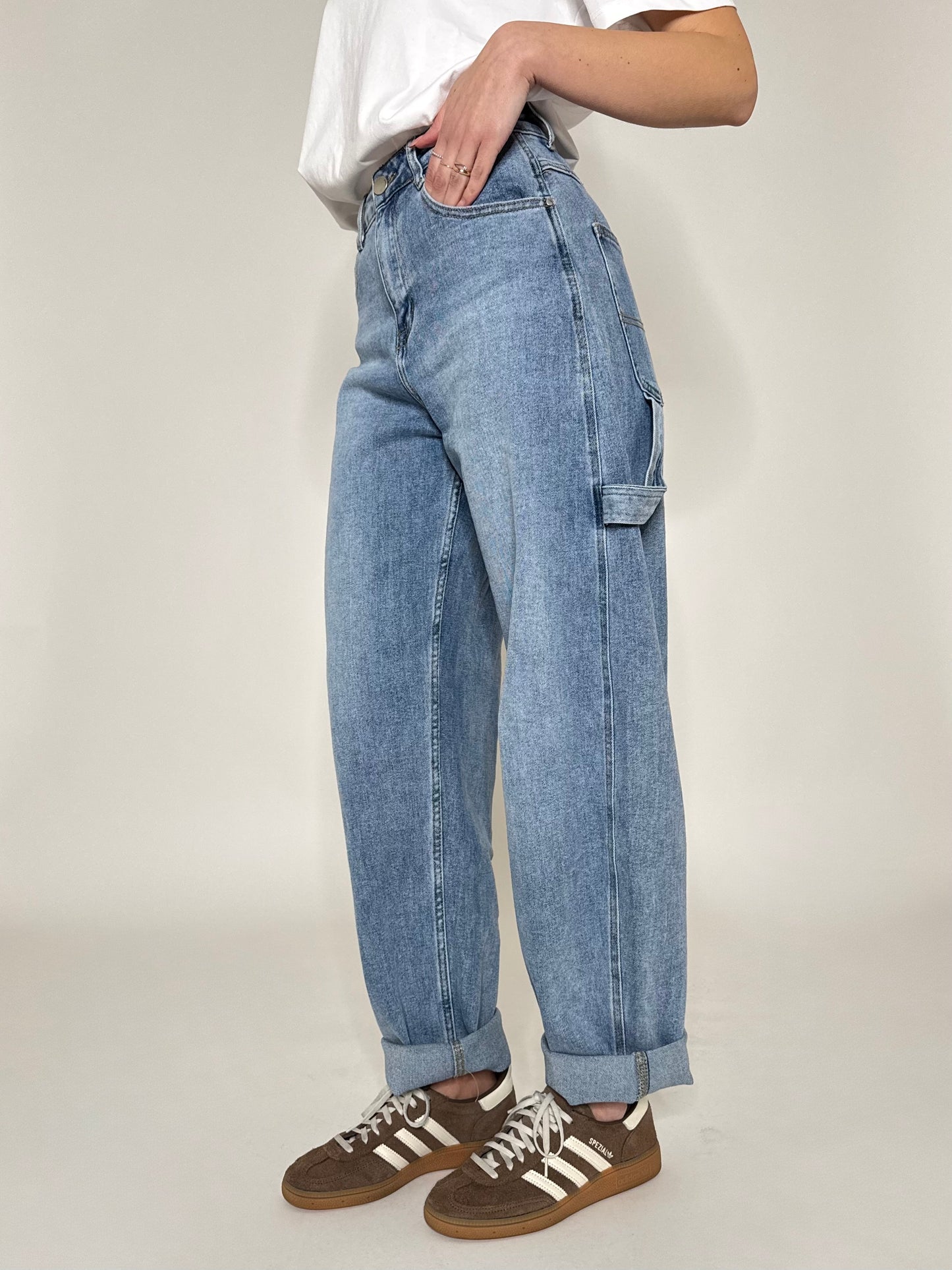 Jeans barrel light medium blue