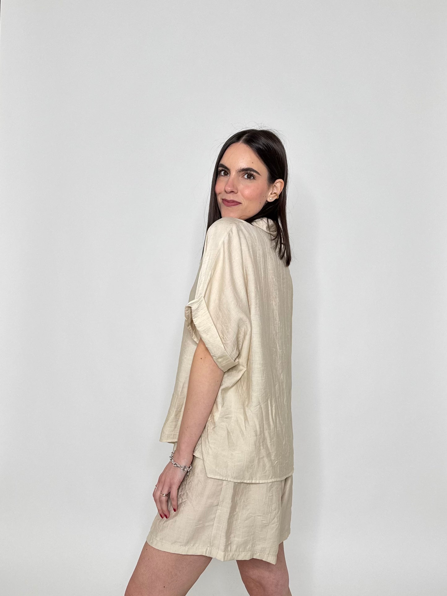 Completo Kelly in viscosa beige