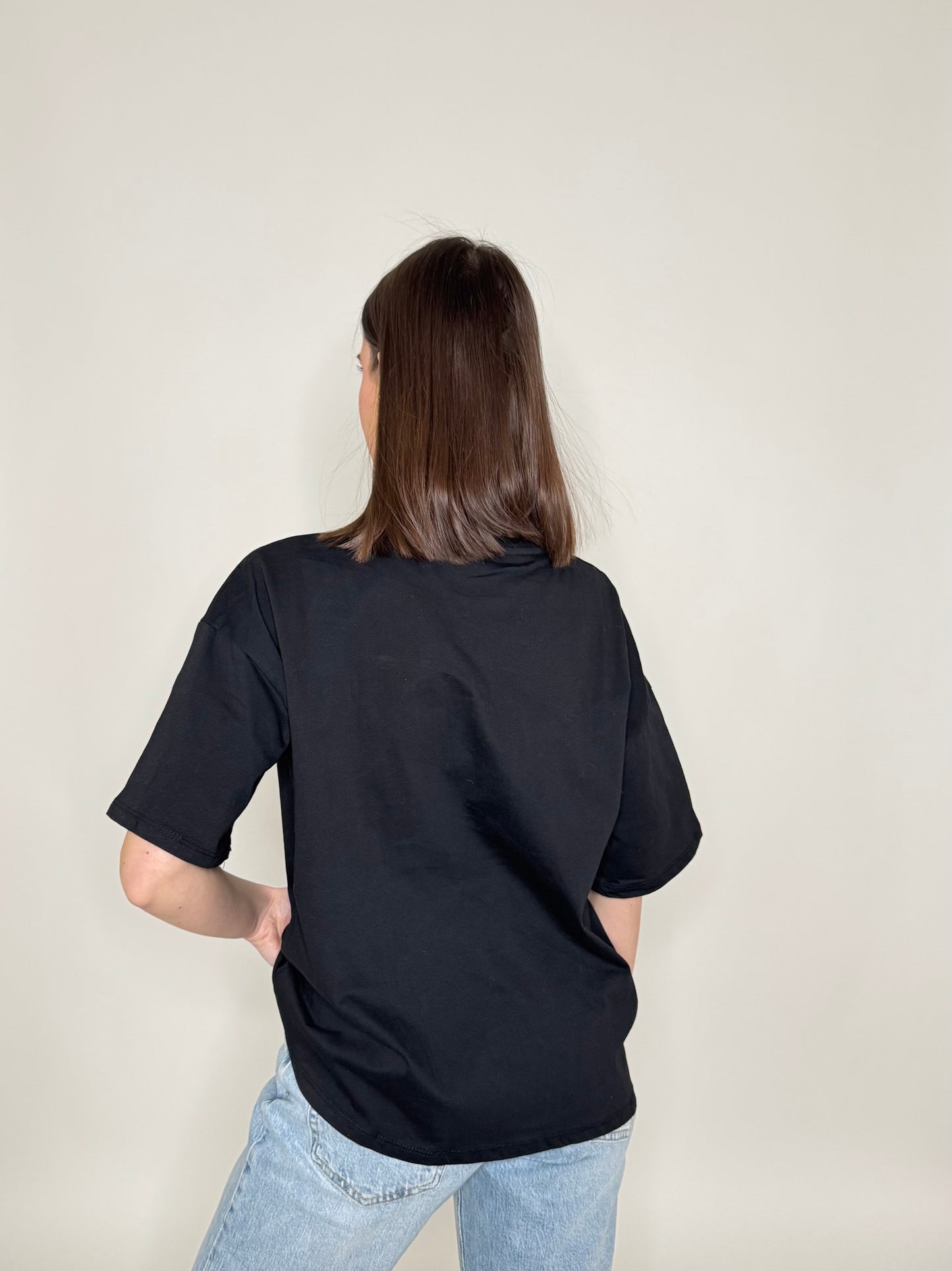 T-shirt in cotone "New York - University" Nero