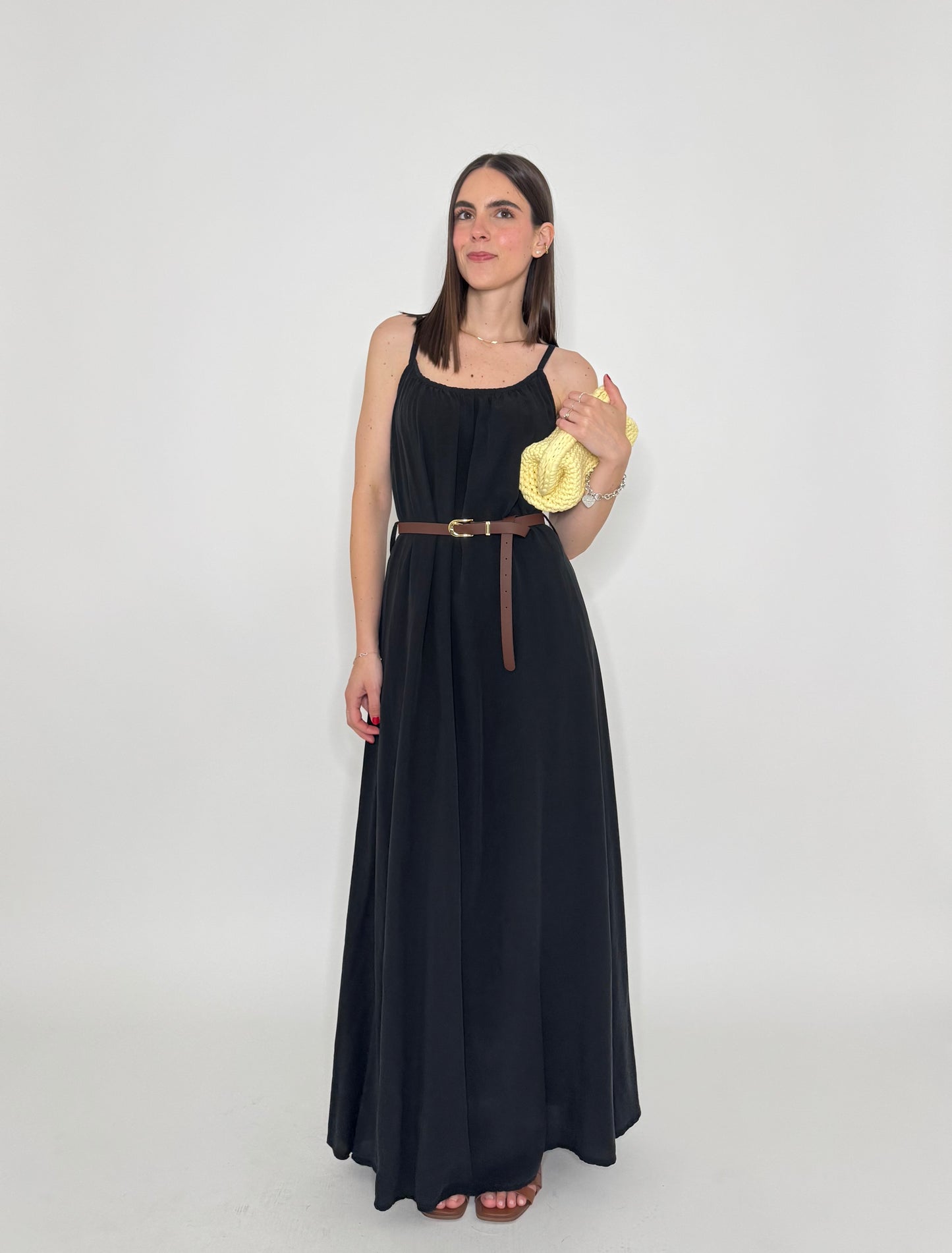 Abito Clelia in 100% tencel Nero