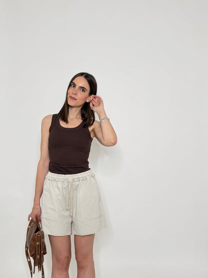 Pantaloncino in maglina cotone Comfy Sabbia