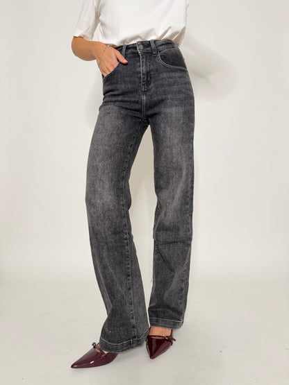 Jeans "Madrid" Wide Leg grigio