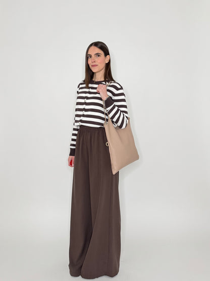 Pantalone morbido in 100% tencel Cioccolato