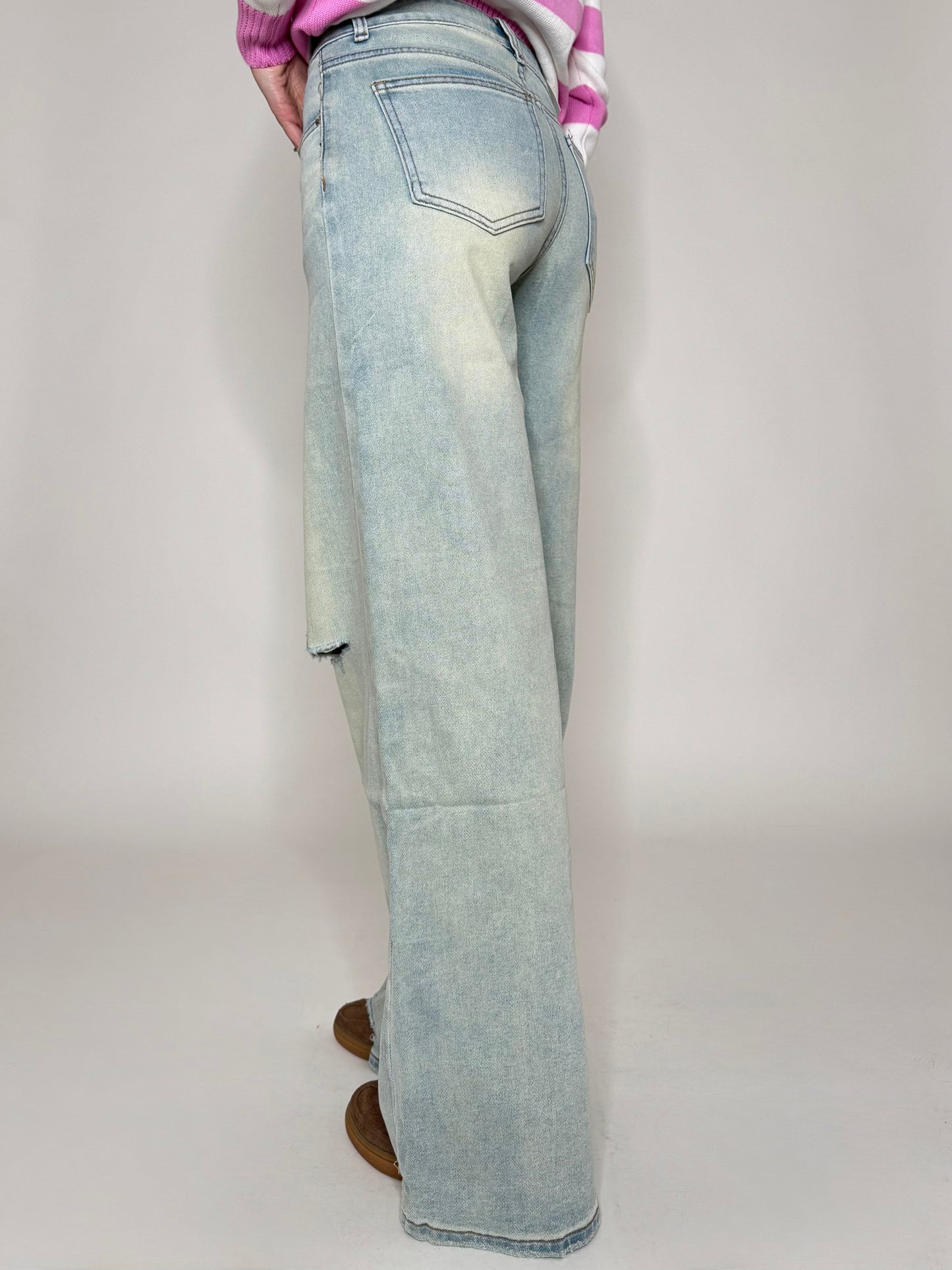 Jeans wide leg vintage wash