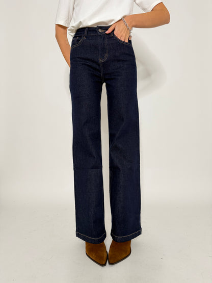 Jeans "Madrid" Wide Leg lavaggio zero