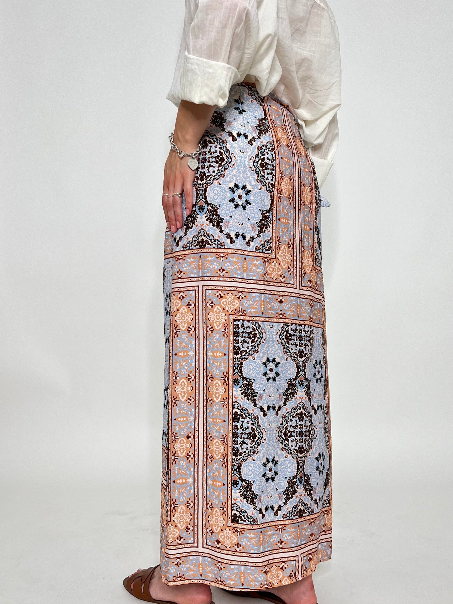 Gonna pareo in fresca viscosa fantasia bandana