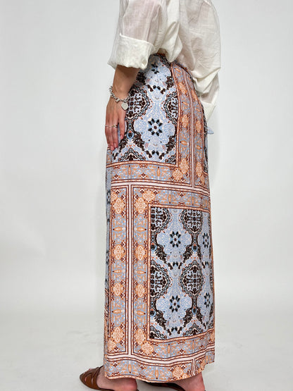Gonna pareo in fresca viscosa fantasia bandana
