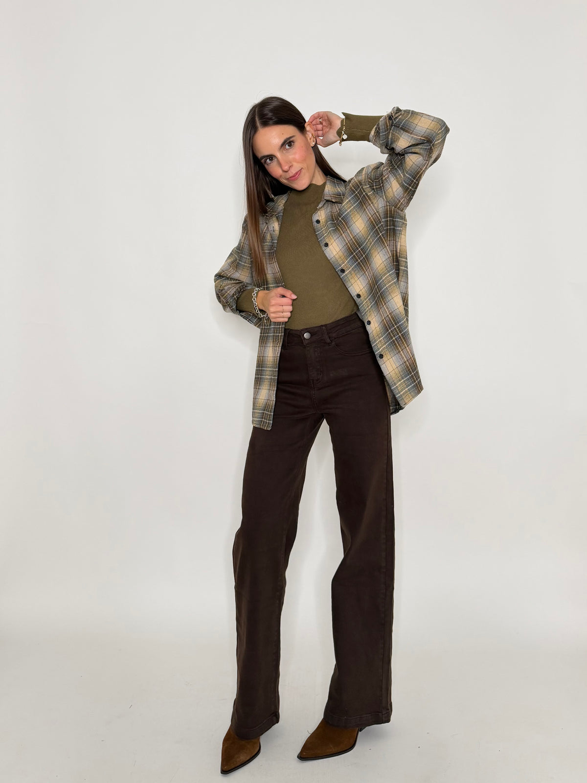 Jeans "Madrid" Wide Leg cioccolato
