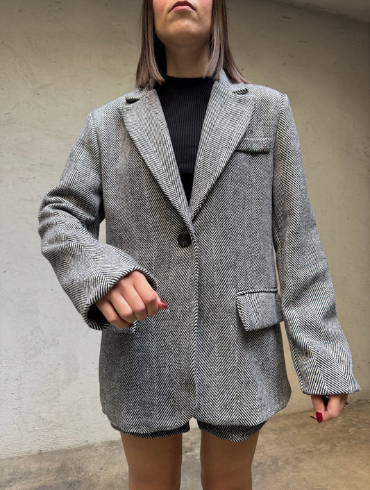 Giacca Spigata misto lana