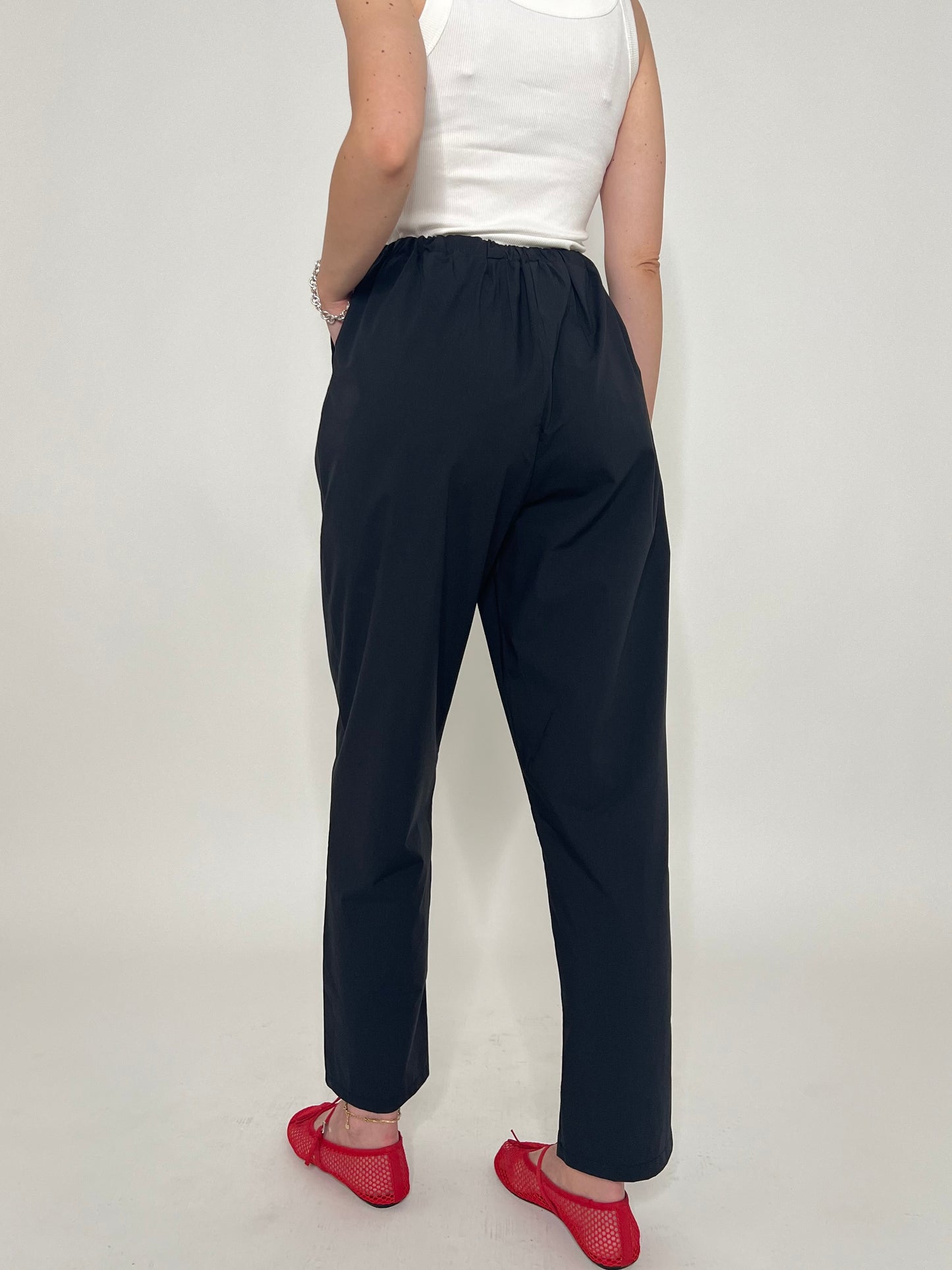Pantalone fresco cotone Office Nero