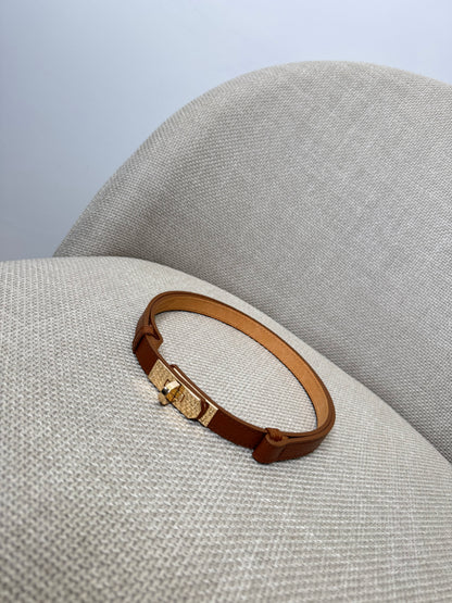 Cintura vera pelle martellata regolabile stile Hermes Cuoio 2cm