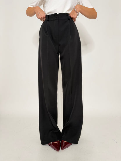 Pantalone taglio sartoriale nero