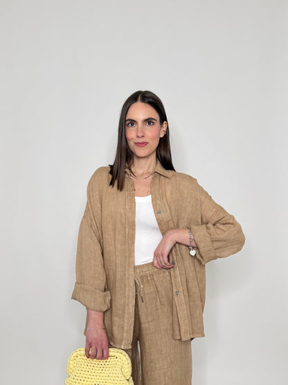 Camicia in lino Deserto Camel