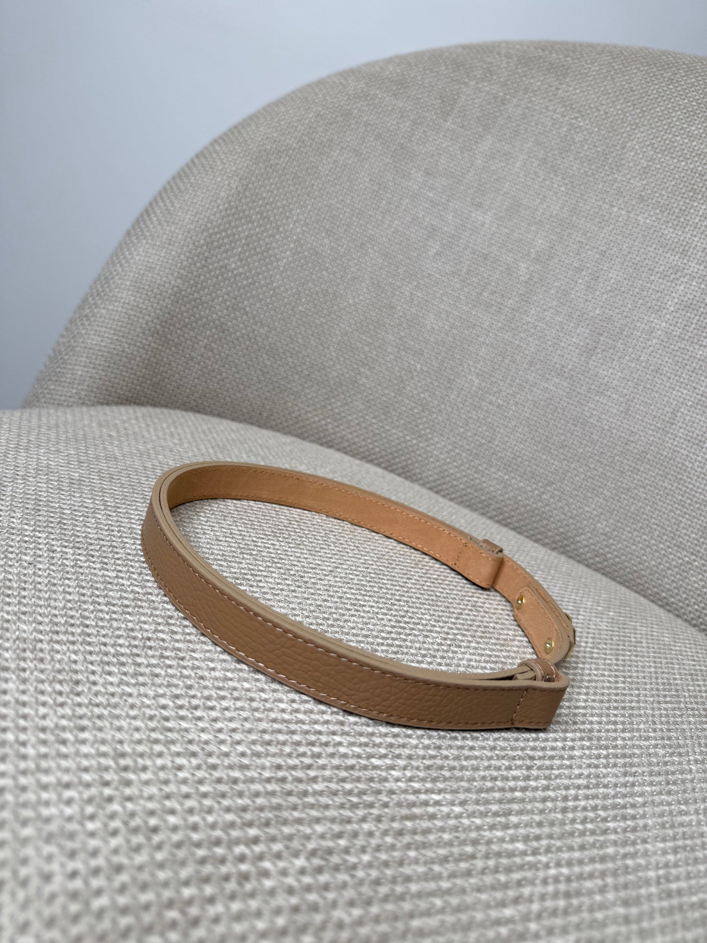 Cintura vera pelle martellata regolabile stile Hermes Biscotto 2cm