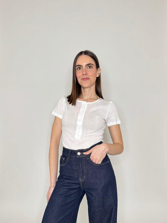 T-shirt Serafina in light 100% cotton Bianco