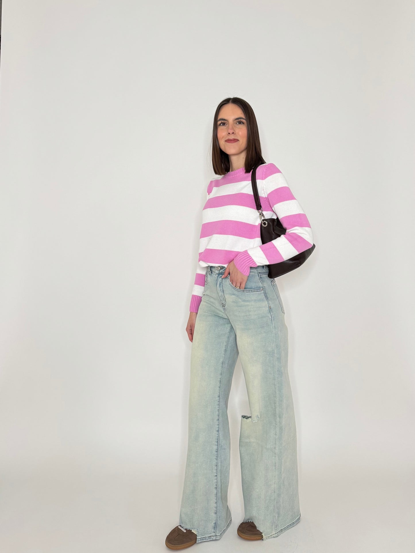 Jeans wide leg vintage wash