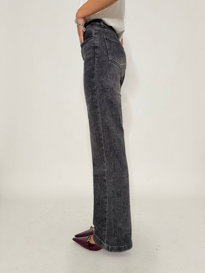 Jeans "Madrid" Wide Leg grigio