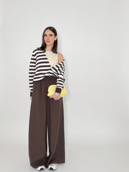 Pantalone morbido in 100% tencel Cioccolato
