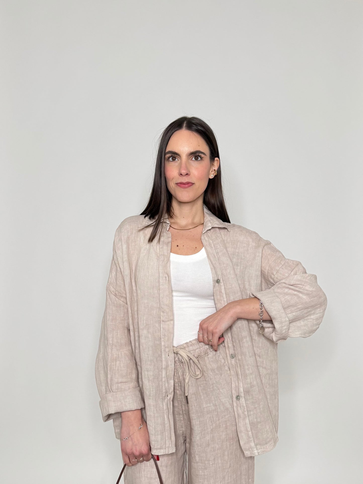 Camicia in lino Deserto Beige