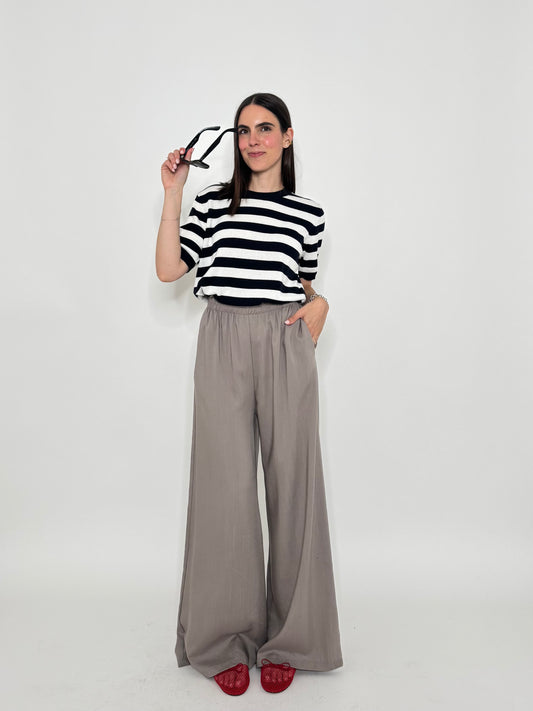 Pantalone morbido in 100% tencel Fango