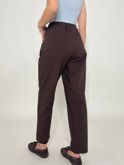 Pantalone fresco cotone Office Cioccolato