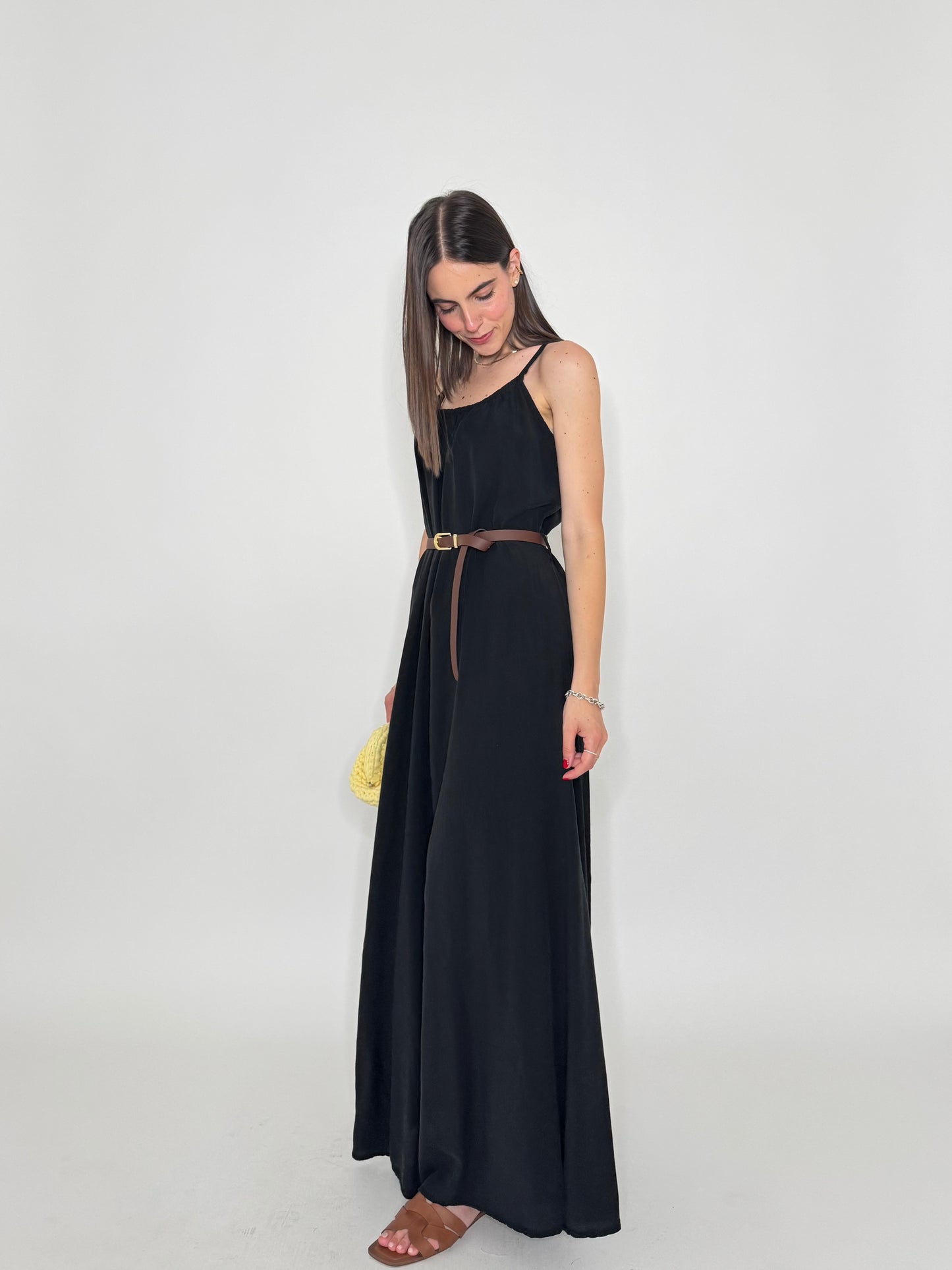 Abito Clelia in 100% tencel Nero