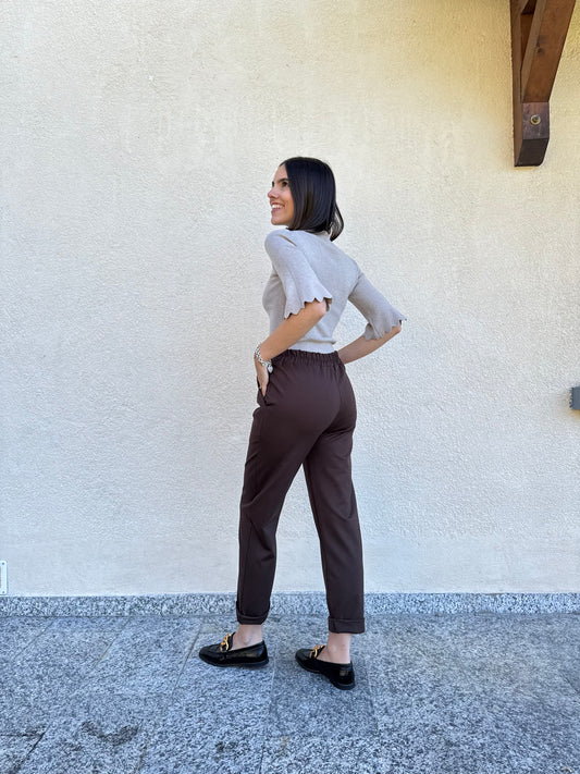 Pantalone "Agnese" cioccolato