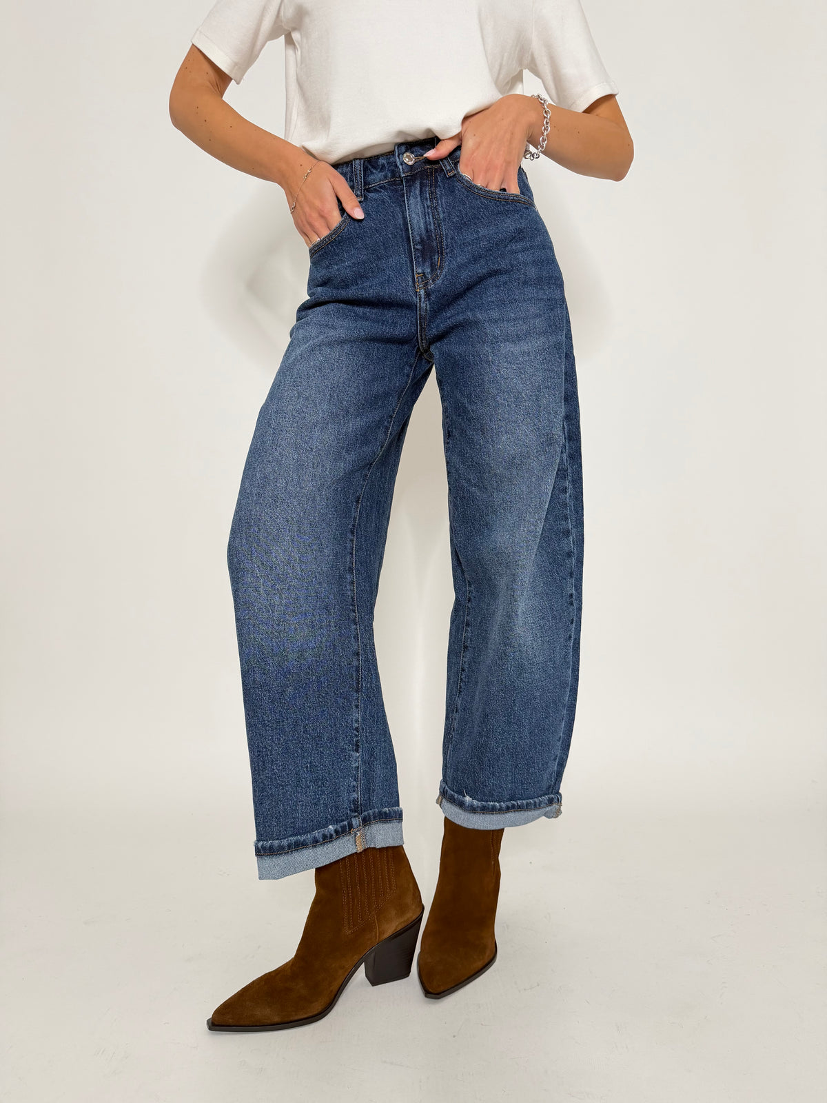 Jeans Balloon Fit in Denim Blu