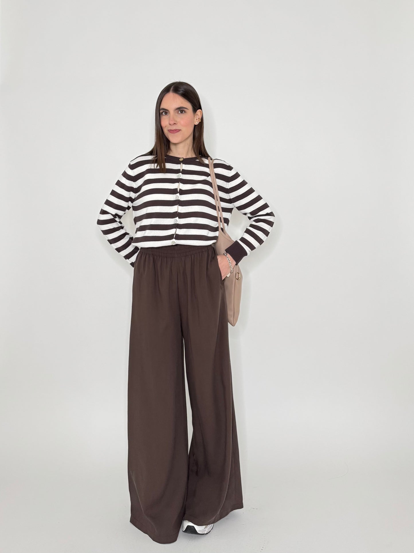Pantalone morbido in 100% tencel Cioccolato