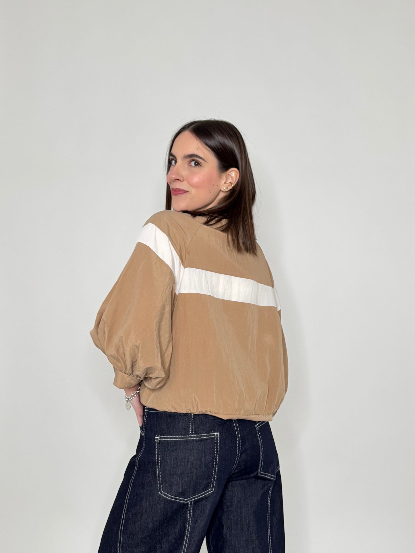 Giacca spring/summer sfoderato bicolor in lyocel