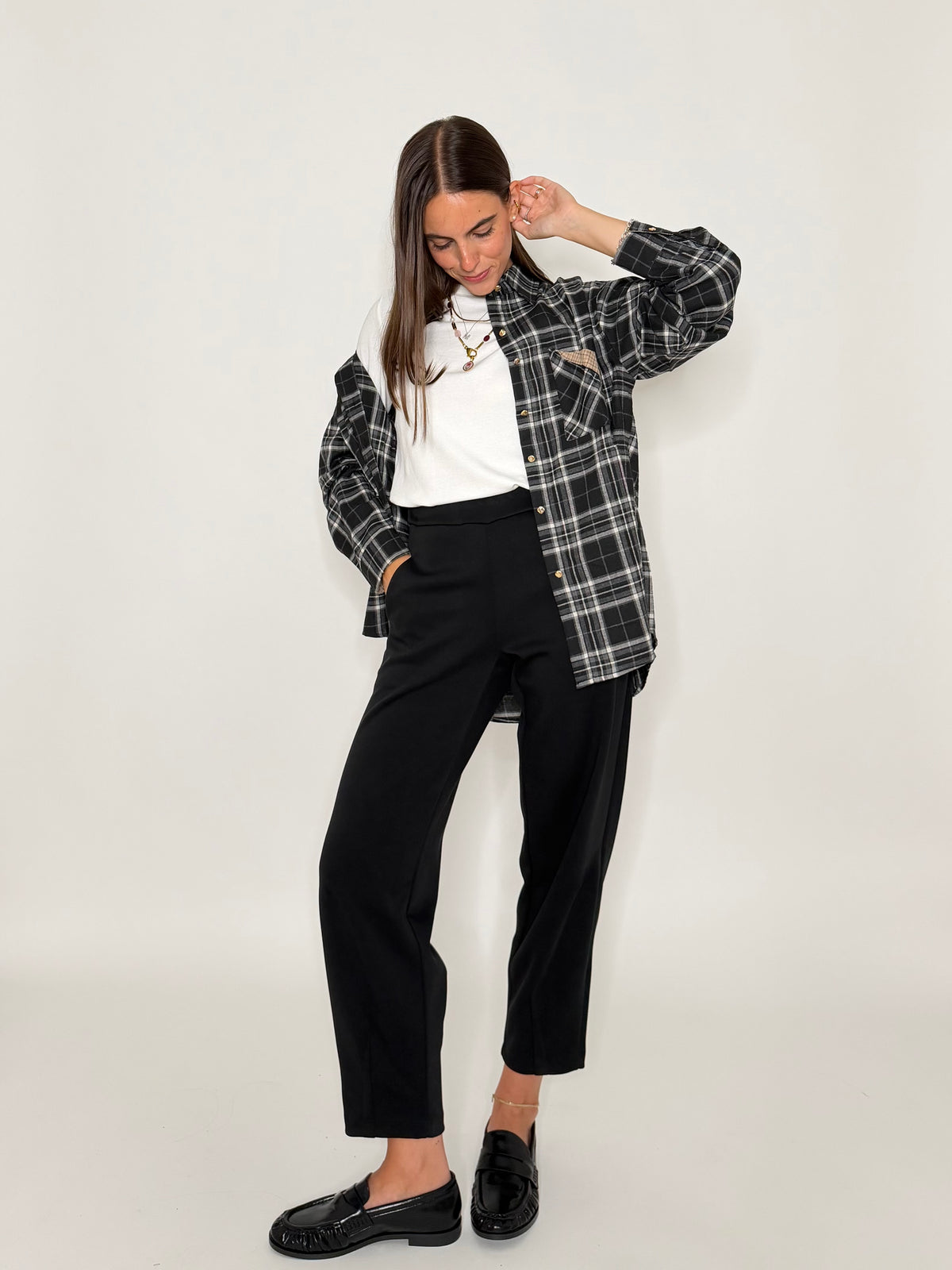 Pantalone ovetto in misto viscosa