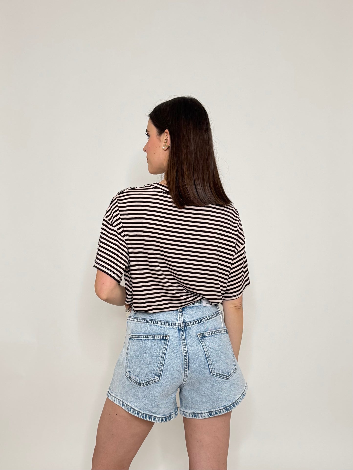 Shorts in denim lavaggio light blue wash