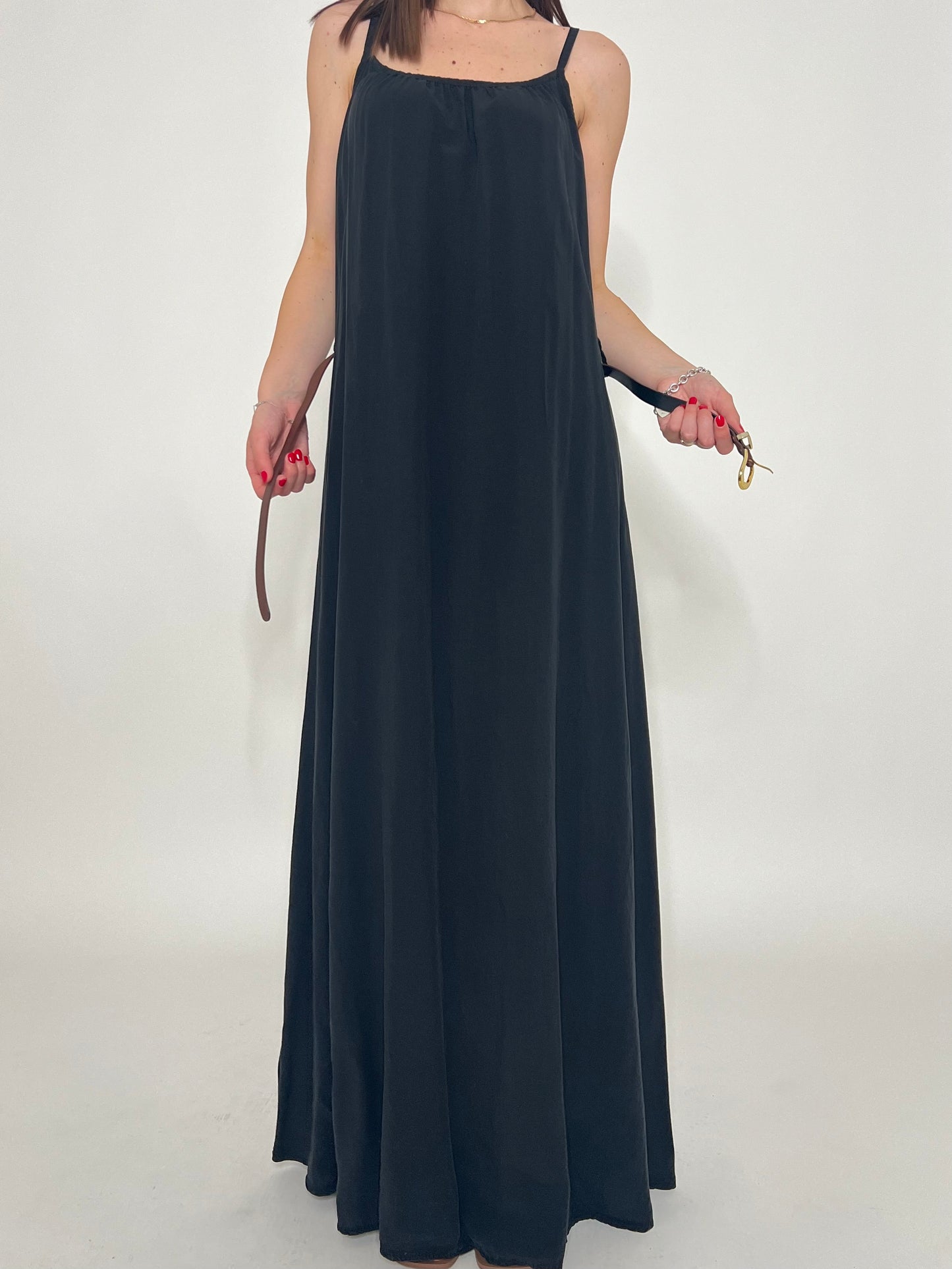 Abito Clelia in 100% tencel Nero