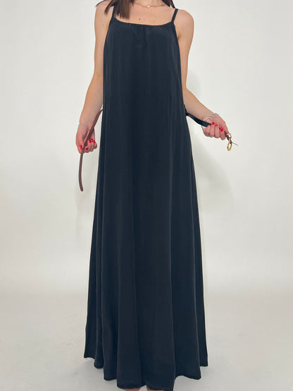 Abito Clelia in 100% tencel Nero