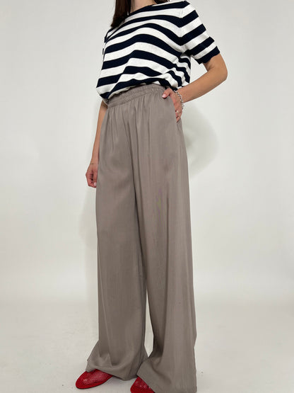 Pantalone morbido in 100% tencel Fango