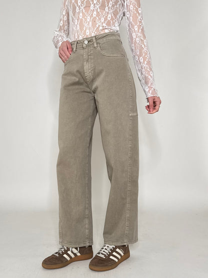 Jeans Barrel Sabbia