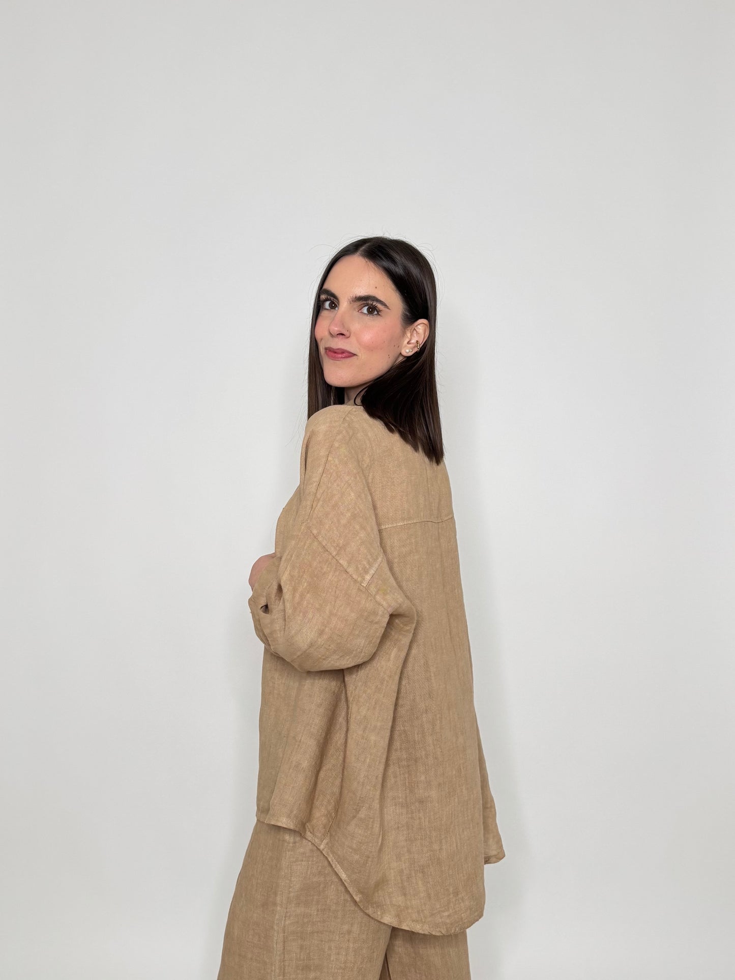 Camicia in lino Deserto Camel