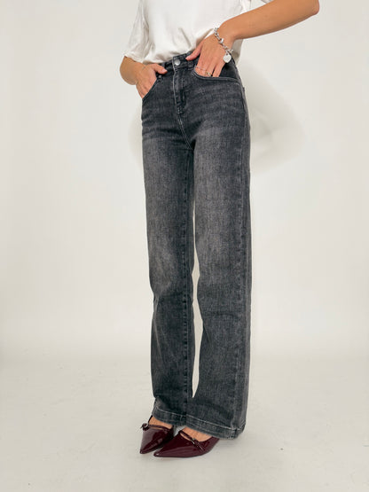 Jeans "Madrid" Wide Leg grigio