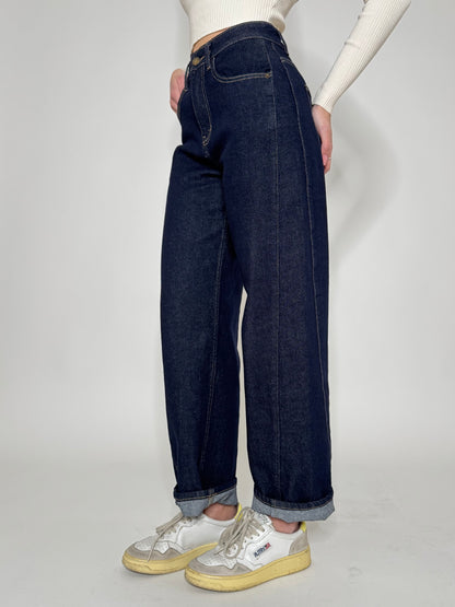 Jeans Barrel denim scuro