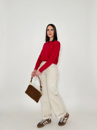 Maglia girocollo in 100% cotone Fragola