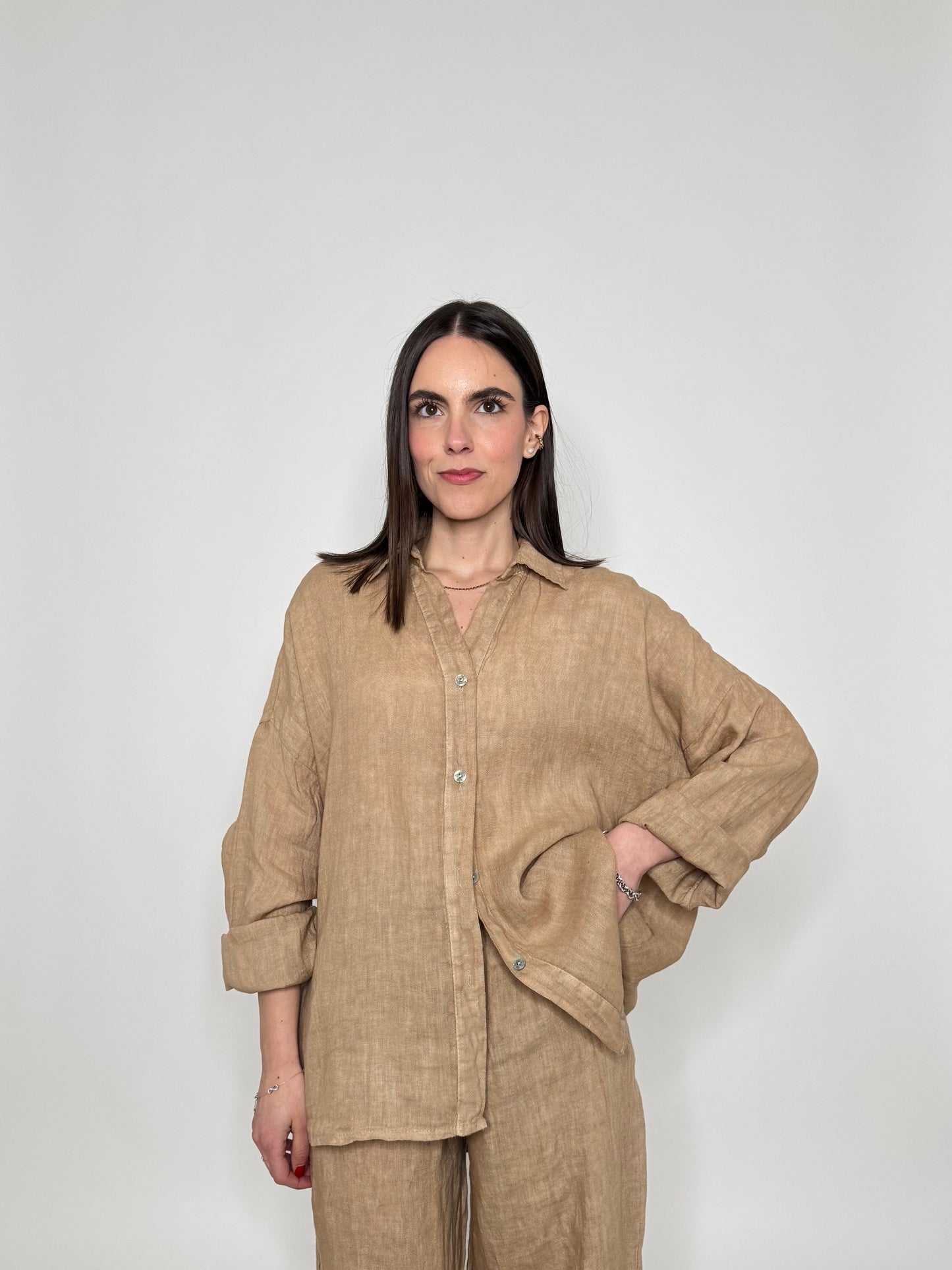 Camicia in lino Deserto Camel
