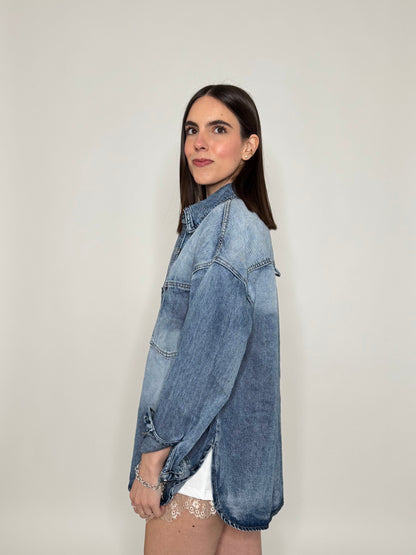 Giacca camicia di jeans